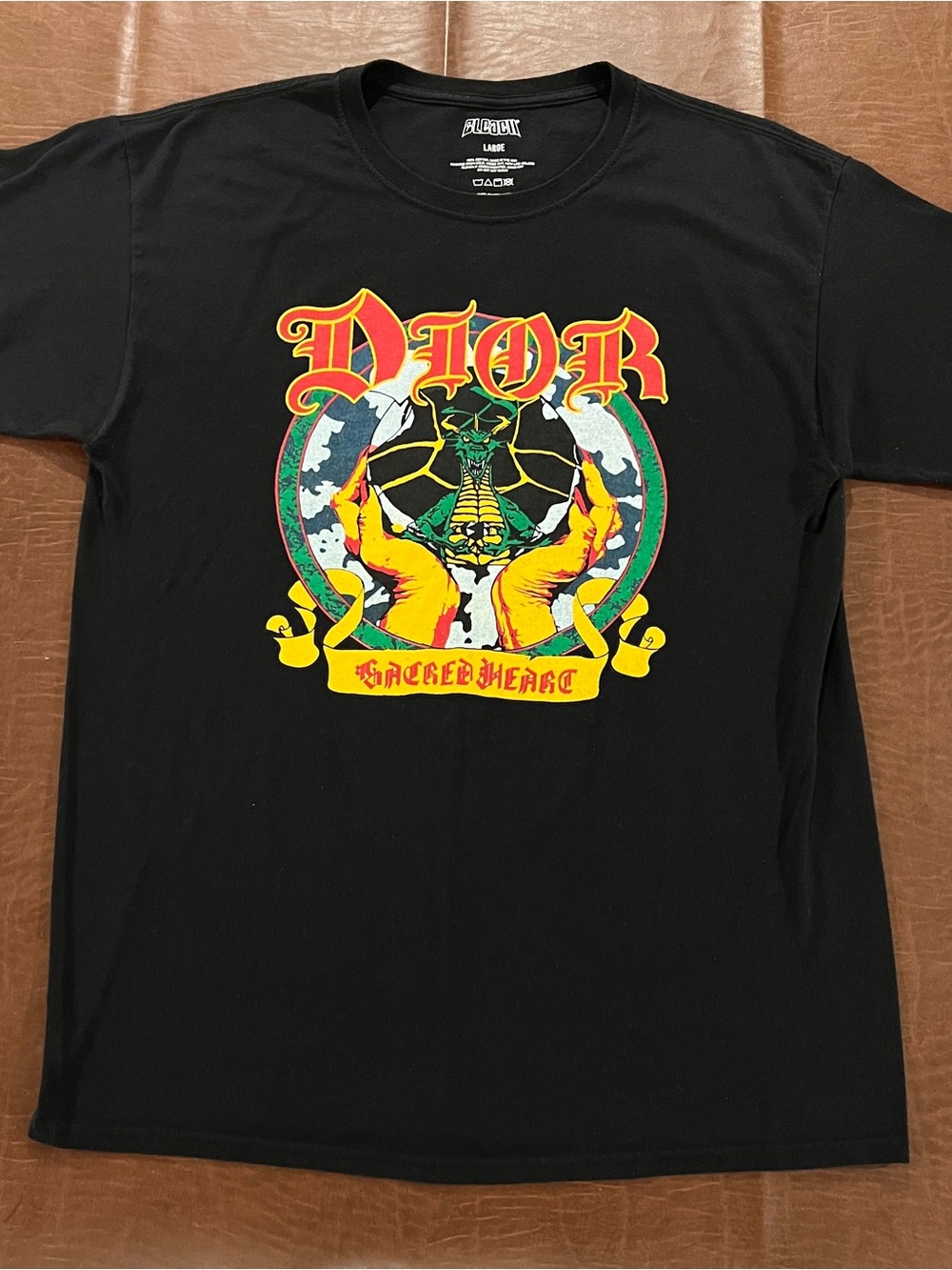 Dior / Dio Metal Band Sacred Heart Mash Up Shirt - Size Large